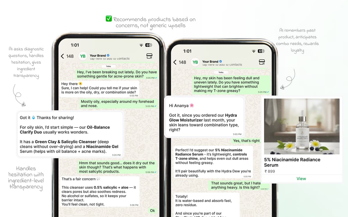 AI agents understanding customer intent and context while maintaining the brand's tone
